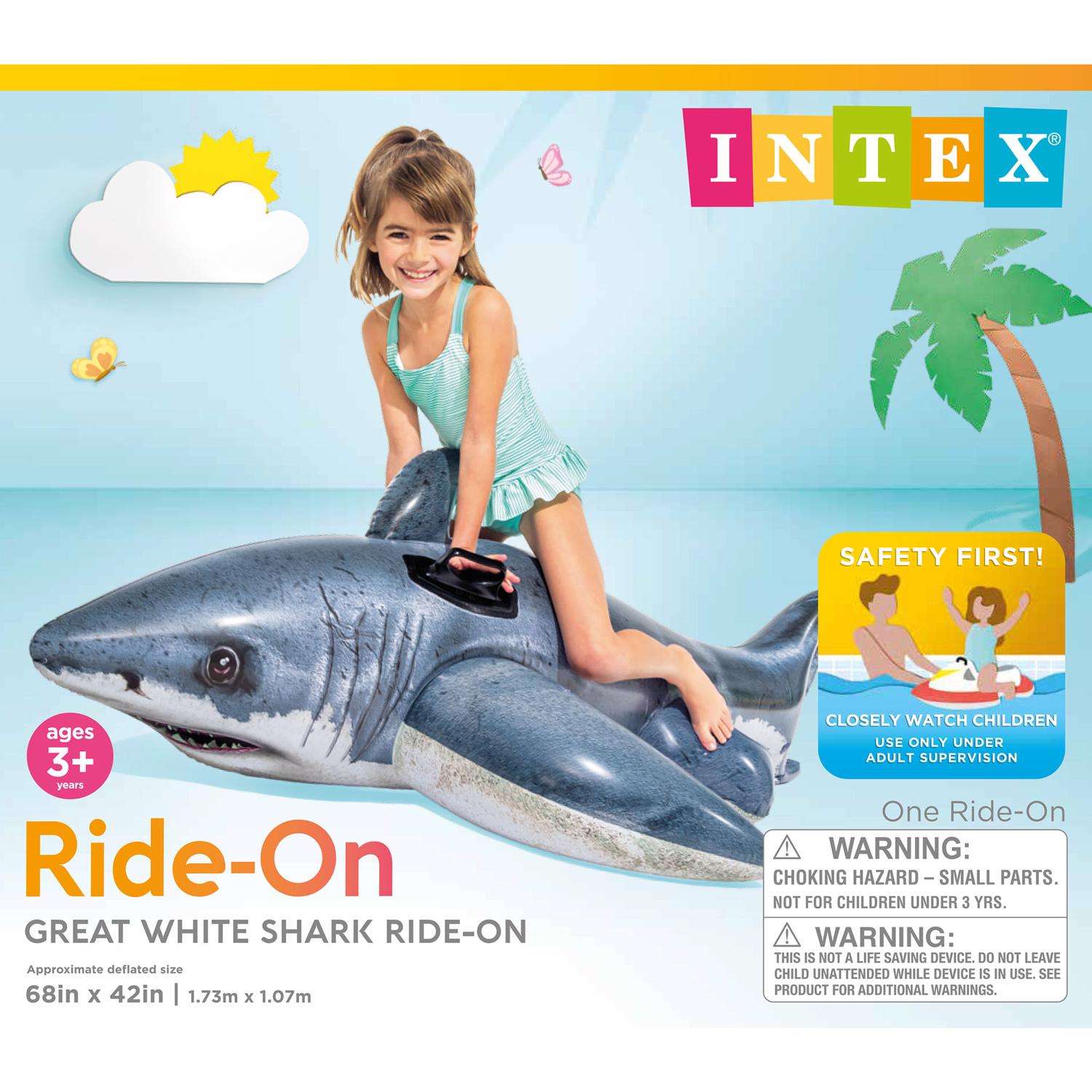 Shark inflatable store pool toy