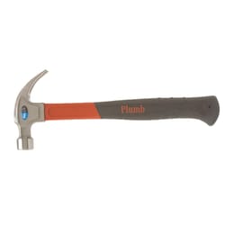 Plumb Pro Series 20 oz Smooth Face Curved Claw Hammer 5 in. Fiberglass Handle