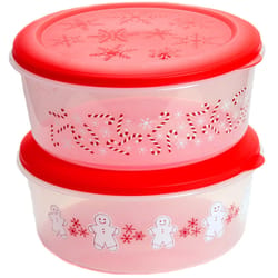 Chef Craft Assorted Plastic Christmas Storage Containe 5 qt