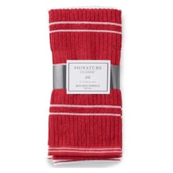 Kane Home Red Cotton Ribbed Kitchen Towel 2 pk