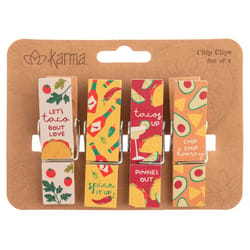 Karma Assorted Wood Chip Clip