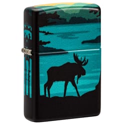 Zippo Black Blue Moose Landscape Lighter 1 pk
