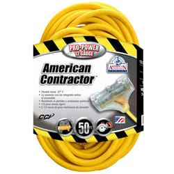 Southwire Outdoor 50 ft. L Yellow Extension Cord 12/3
