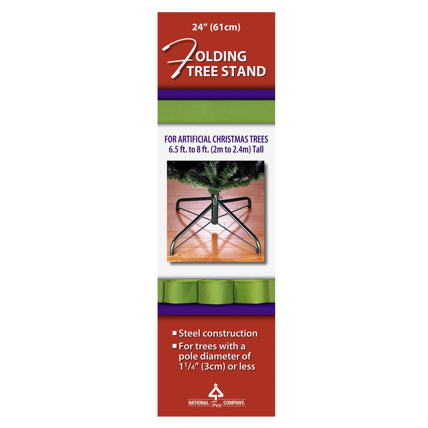 Tree Nest Real Christmas Tree Stand Base: Metal Christma Tree Holder Stand For 6ft Live Tree Red & Green Fits Up To 4.7" Xmas Tree Trunks For