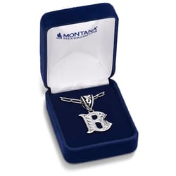 Montana Silversmiths Unisex Western Initial B Black/Silver Necklace