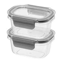 OGGI Clarity 12 oz Clear Food Container and Lid 2 pk