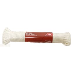 Ace 3/16 in. D X 50 ft. L White Solid Braided Nylon Rope