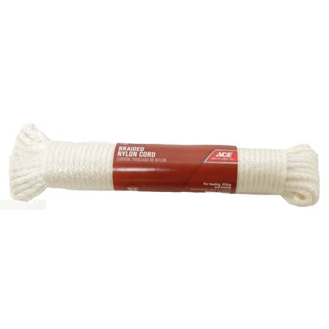 Sash Cord - Cotton and Nylon Rope - 3/16 Inch x 100 Ft Rope - White 2 Pack