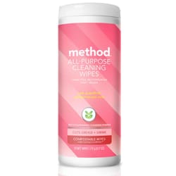 Method Pink Grapefruit Scent All Purpose Cleaner Wipes 6.17 oz