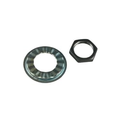 Plumb Pak Faucet Locknut and Rosette For Universal Gray Zinc 2 pc