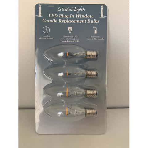 Pack of 6 Clear Candle Lamp C7 LED Replacement Bulbs