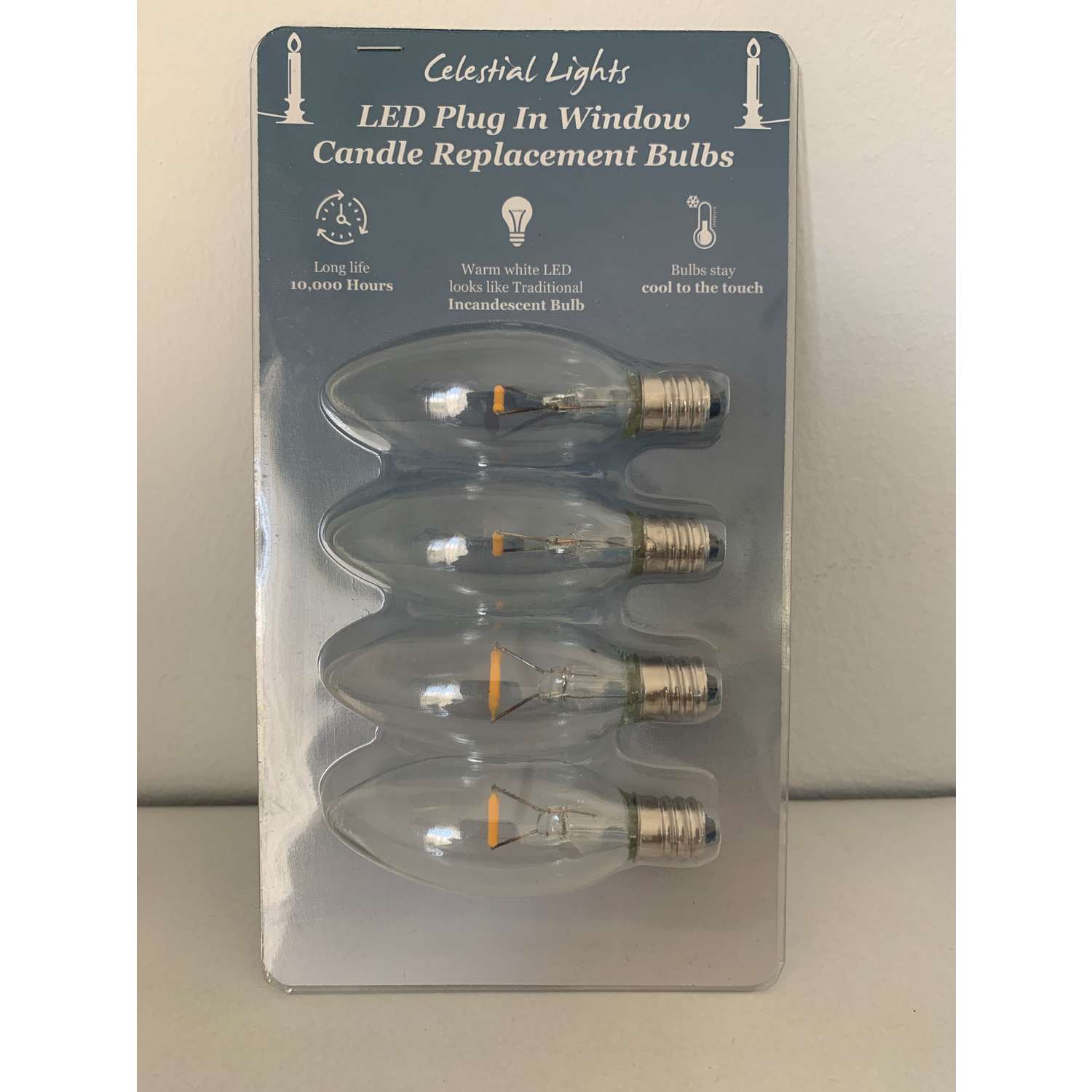 Celestial Lights LED C7 Clear/Warm White 4 ct Replacement Christmas