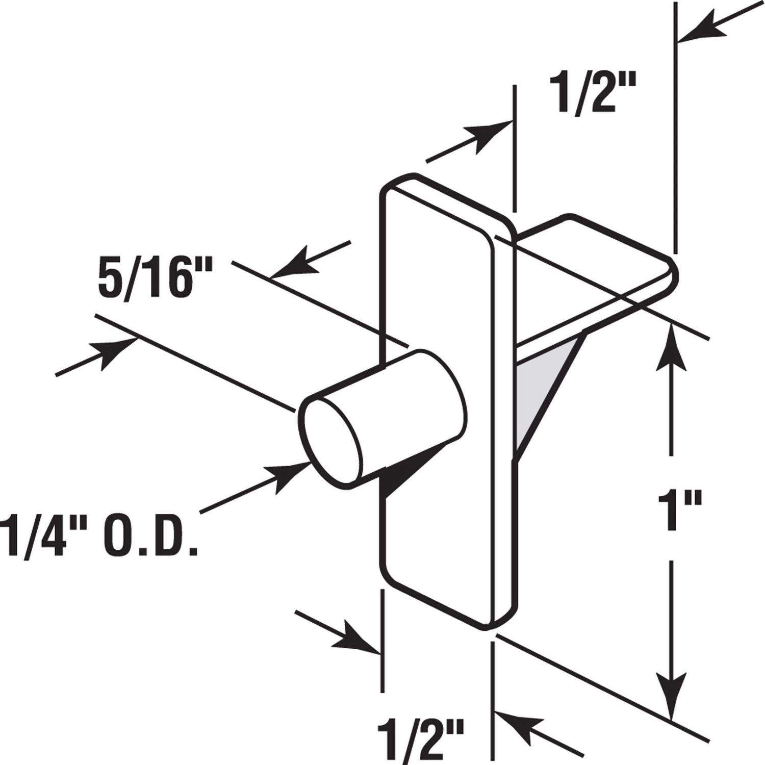 Prime Line Shelf Support Peg Brown