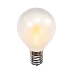 Belle Luci Holiday Bright Lights LED G50 Single Filament Frosted LED Replacement Bulb Warm White 2.5