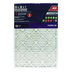 Ace 20 in. W X 30 in. H X 1 in. D Synthetic 13 MERV Pleated Air Filter 1 pk