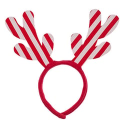Dyno Red/White Candy Cane Striped Antler Indoor Christmas Decor 10.4 in.