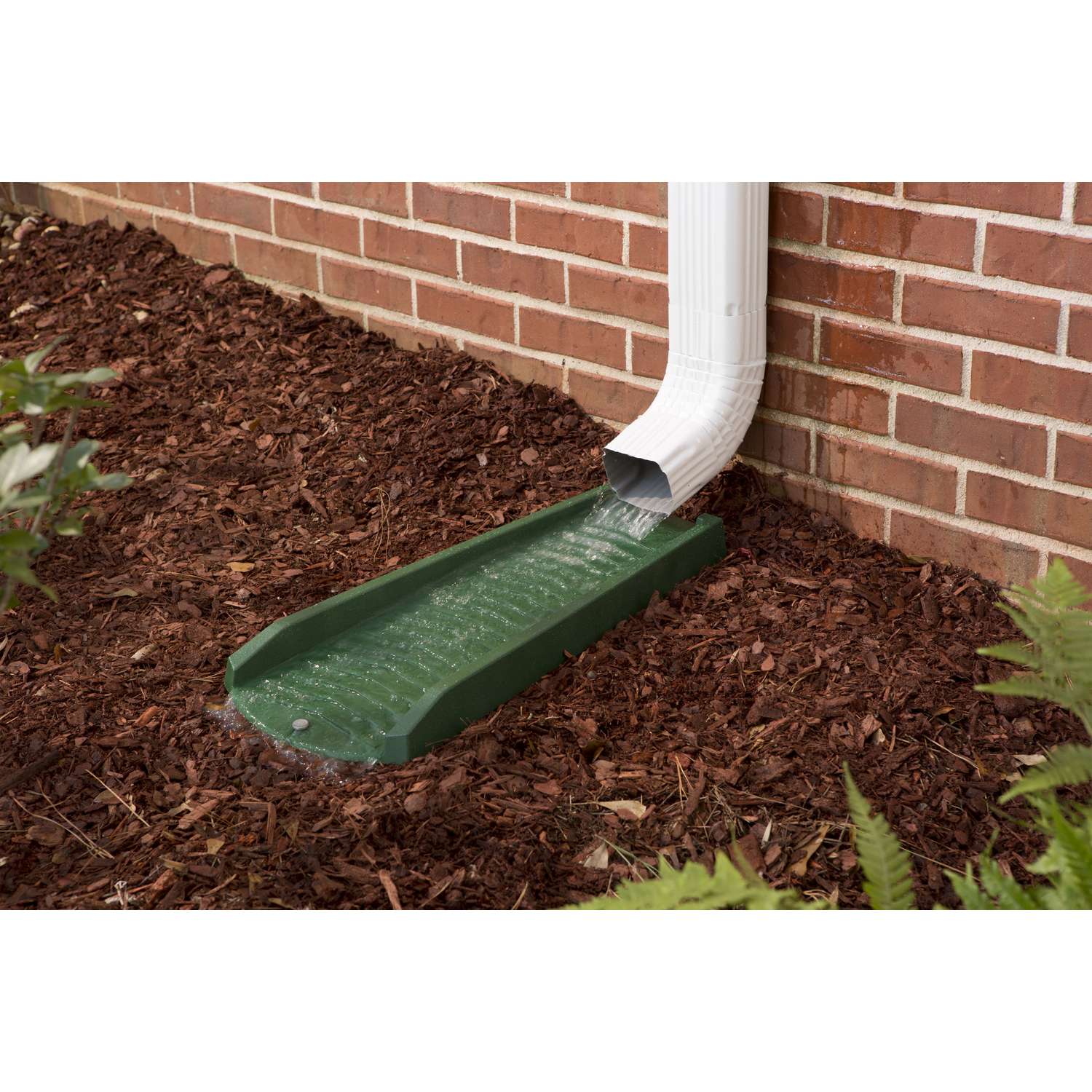 Amerimax 2 in. H x 11 in. W x 24 in. L Green Vinyl Splash Block Ace