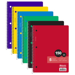 Bazic Products 10-1/2 in. W X 8 in. L Wide Ruled Side-Spiral Notebook