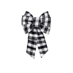 Holiday Trims Assorted Plaid Wired Christmas Bow 14 in.