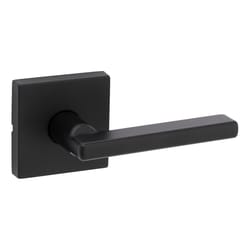 Kwikset Signature Series Halifax Lever Square Matte Black Passage Lever Right or Left Handed