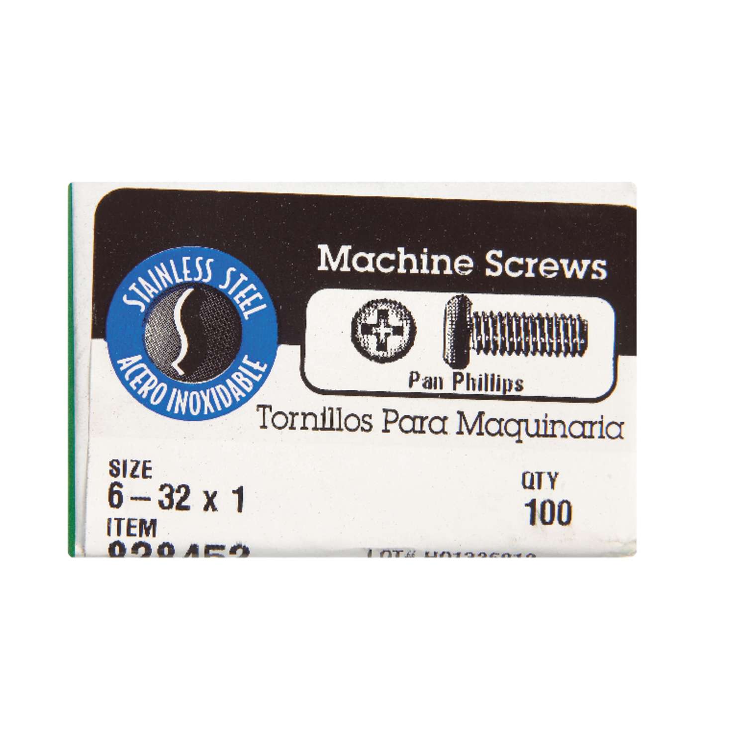 Hillman No. 6-32 X 1 in. L Phillips Pan Head Stainless Steel Machine Screws  100 pk - Ace Hardware