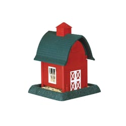 North States Wild Bird 5 lb Plastic Barn Hopper Bird Feeder 4 ports