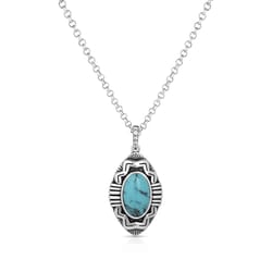 Montana Silversmiths Women's Mesa Turquoise Blue/Silver Necklace Water Resistant