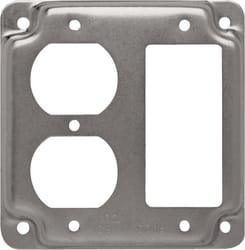 Raco Square Steel 2 gang Box Cover