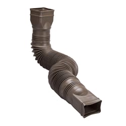 Amerimax Flex-A-Spout 4.5 in. H X 4.5 in. W X 55 in. L Brown Vinyl Downspout Extension