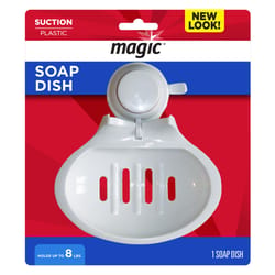 Magic White Plastic Soap Dish