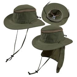 Turner Hats Boonie Hat with Fold Up Neck Cape Lawn & Garden Shade Hat Tan One Size Fits Most