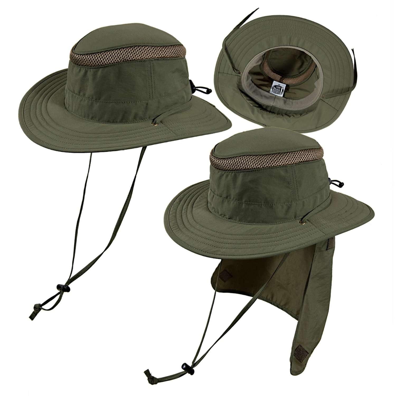 Turner Hats Boonie Hat with Fold Up Neck Cape Lawn & Garden Shade Hat Tan  One Size Fits Most - Ace Hardware