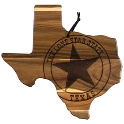 Totally Bamboo Rock & Branch 14 in. L X 13.38 in. W X 0.63 in. Acacia Wood Texas Serving & Cutting B
