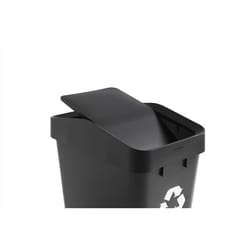 Rubbermaid 12.2 gal Black Resin Recycling Trash Can Lid Included