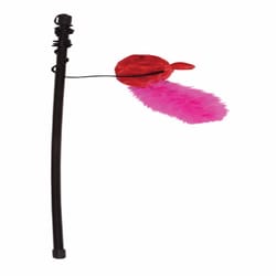 Chomper Kylies Brights Assorted Plush/Rope Feather Mouse Rattlers Large 1 pk