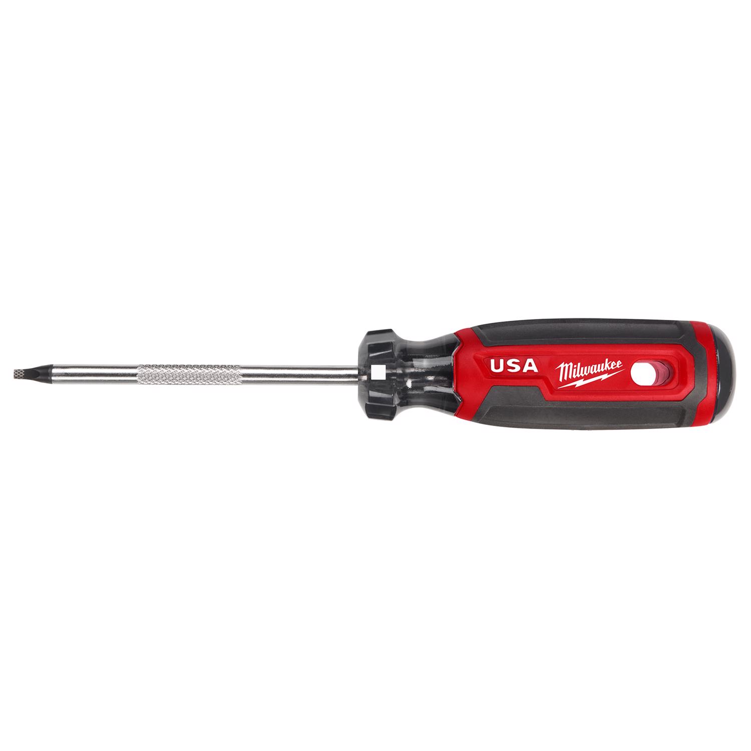 Milwaukee Made in USA Cushion Grip 4 in. L Square Made in USA Screwdriver 1 pk