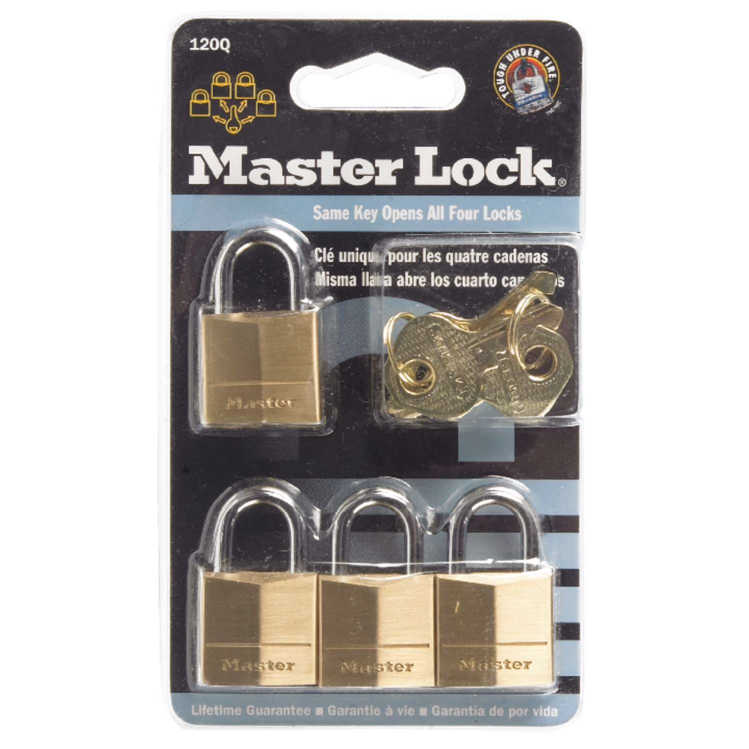 Master Lock 3/4 in. W Brass Padlock Keyed Alike Ace Hardware