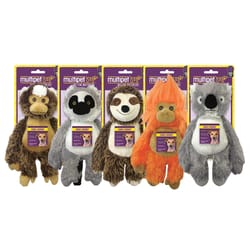 Multipet Bark Buddies Assorted Monkey, Lemur, Sloth, Tamarin, and Koala Polyester Dog Toy Medium