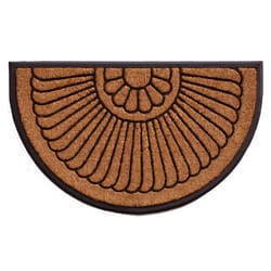 Calloway Mills 2 W X 3 L Black/Brown Semi Circle Coir Door Mat