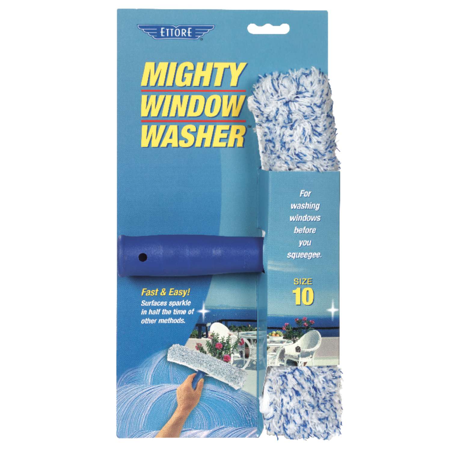 Ettore Mighty Window Washer 10 in. Plastic Window Squeegee Ace Hardware