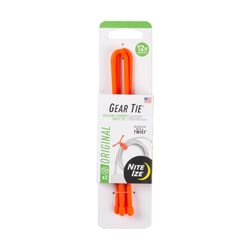 Nite Ize Gear Tie 12 in. L Orange Twist Ties 2 pk