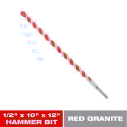 Diablo SPEEDemon 1/2 in. X 12 in. L Carbide Tipped Red Granite Hammer Drill Bit Round Shank 1 pk
