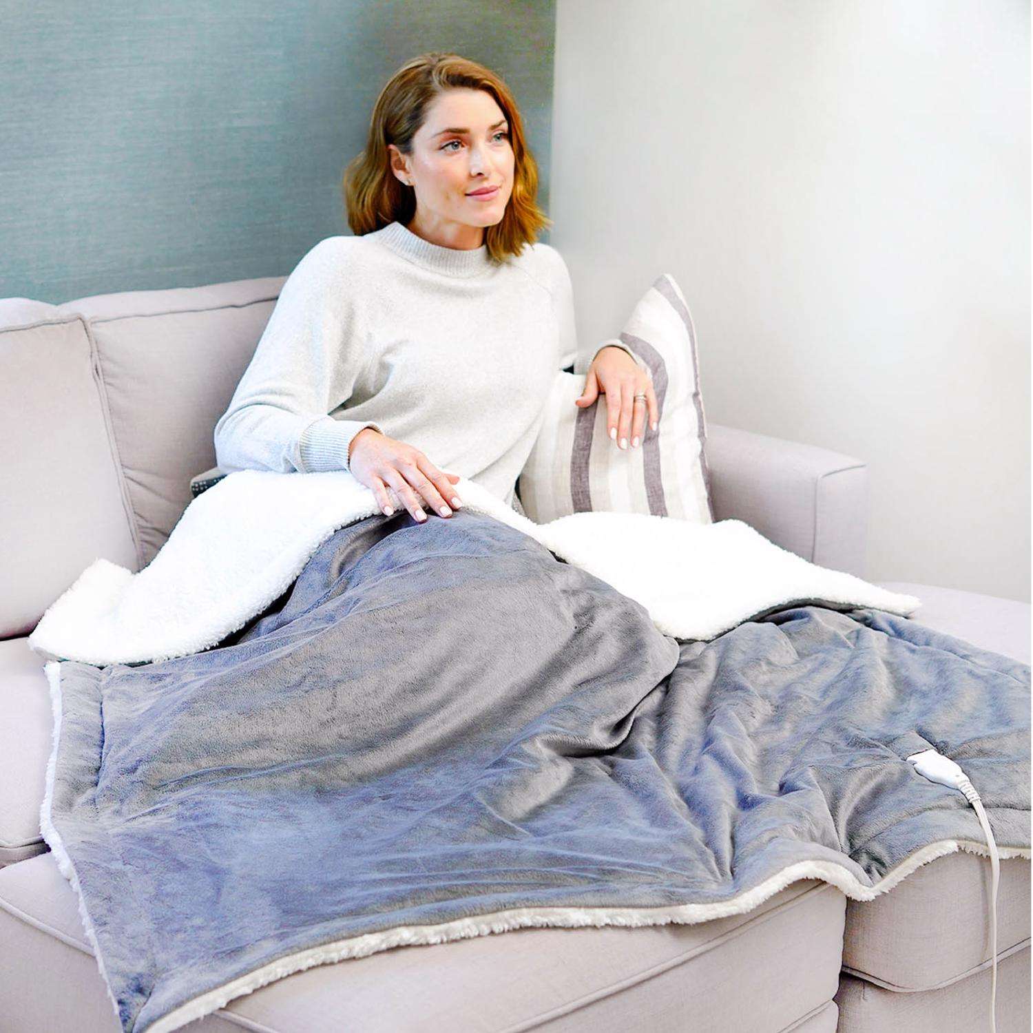 Pure enrichment purerelief heated weighted online throw