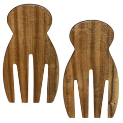 Totally Bamboo Brown Acacia Wood Salad Hands