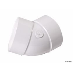 NDS Schedule 35 4 in. Hub each X 4 in. D Hub PVC Elbow 1 pk