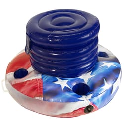 PoolCandy Multicolored PVC Inflatable Stars & Stripes Floating Pool Cooler