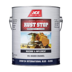 Ace Rust Stop Indoor/Outdoor Gloss International Blue Oil-Based Enamel Rust Prevention Paint 1 gal