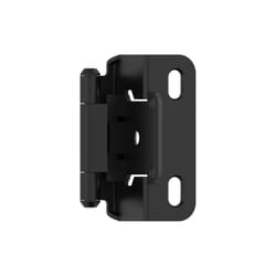 Amerock 1-1/2 in. W X 2-1/4 in. L Matte Black Steel Overlay Hinge 2 pk