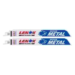 Lenox METALWOLF 9 in. Bi-Metal WAVE EDGE Reciprocating Saw Blade 18 TPI 2 pk