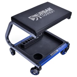 Urban Transit 16.5 in. W X 16.7 in. H X 16.5 in. D Fast Back Rolling Storage Stool Steel Black